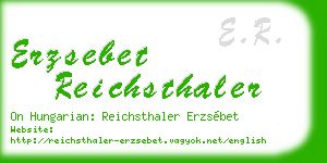 erzsebet reichsthaler business card